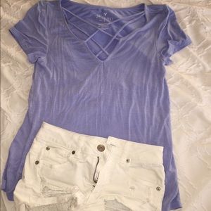 NWOT Blue American Eagle top